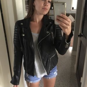 Blank NYC EUC vegan leather biker jacket